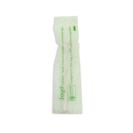 STALK MARKET CPLA Compostable Heavy Weight 6.5 in. Fork - Individually Wrapped, 750PK CPLA-002-INV